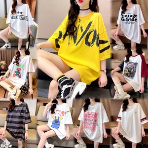 ลดล้างสต็อกโรงงาน เสื้อยืดลำลองผู้หญิงขายส่ง จัดส่งแบบสุ่ม แพ็คเกจรวมสินค้าฤดูร้อน - Product Image 5