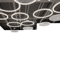Éclairage linéaire LED incurvé sur mesure, canal en aluminium pliable, éclairage linéaire suspendu pour centre commercial