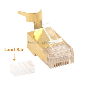 UTP/shielded RJ45 pass-through nối CAT5e CAT6 cat6A EZ RJ45 nối kim loại 8P8C mạ vàng - Product Image 6