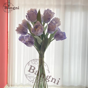 Nhân Tạo Khổng Lồ Hoa Trang Trí Handmade Hoa Tulip Hoa Đối Với Trang Chủ Cửa Hàng Cửa Sổ Trang Trí Đám Cưới - Product Image 4