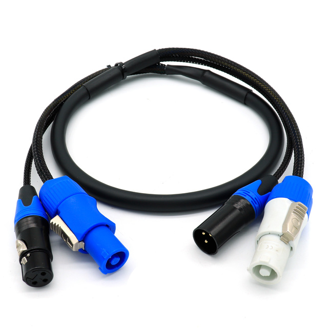Wholesale Powercon Cable With XLR 3pin Powercon XLR Power Hybrid Extension Cable
