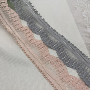 カラーカスタマイズ対応 メッシュレース スパンデックス ナイロンレース 幅27mm/35mm ランジェリー用 フレンチレース - Product Image 5