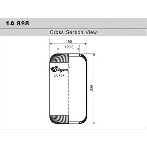 Soufflet pneumatique en caoutchouc 1A898 1-52111-032-0 ISUZ U, ressort pneumatique 6WG1 à <span class=keywords><strong>YO</strong></span>, sac de suspension pneumatique AD 20130 / AD20130-032 - Product Image 6
