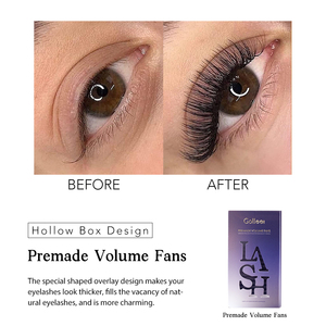 <span class=keywords><strong>Golle</strong></span> Clover Eyelash W Style Supplies 3D Curl Shape Cachemira Extensión de pestañas Mate W Lash Extensiones de pestañas Etiqueta privada - Product Image 3