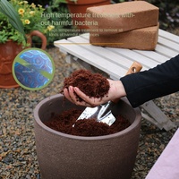 Brique de coco compressée 650g à faible teneur en EC, tourbe de coco lavée pour la culture des plantes, terreau pour potager, substrat hydroponique