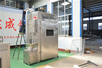 Four industriel automatique pour fumer la viande et les saucisses, machine à fumer les saucisses avec moteur, capacité 250 kg/lot, pour salami et hot-dogs
