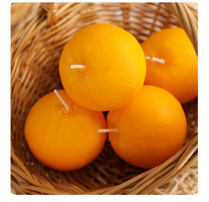 Bougie parfumée artisanale en cire de soja biologique en forme de fruits, créative, orange, citron, tomate, <span class=keywords><strong>fraise</strong></span>, pomme, cadeau Diwali - Product Image 6