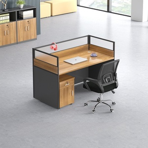 Vendita diretta in fabbrica 2.4m in legno stile moderno semplice tavolo da ufficio Coworking moderna scrivania da ufficio per il personale - Product Image 4