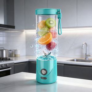 2000mAh Long-Lasting Battery Car Outdoor Blender One-Touch Use 550ml <b>Hands</b>-Free USB Portable BPA Free 6 SUS304 Blades Turbo Mode - Product Image 1