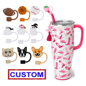 Adornos de Silicona 3D de 10 mm Personalizados para Vasos Stanley - Temática de Béisbol, Fútbol, Tenis, Lazos, Flores, Frutas, Halloween, Venta al Por Mayor - Product Image 2