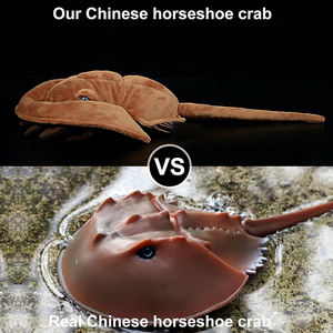 Juguete de Peluche de Cangrejo Caballito de Mar de 18 Pulgadas, Realista, con Múltiples Patas, Ojos de Plástico y Cola Larga, Animal Marino Triespínico - Product Image 2