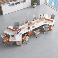 Bureaux modernes et bureaux informatiques de haute qualité, sur mesure, en gros, avec cadres métalliques et panneaux en bois massif
