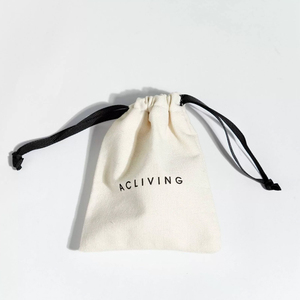Sac à poussière en toile de coton uni écologique personnalisable, sac à bijoux tendance, petit sac à cordon en toile avec logo - Product Image 6