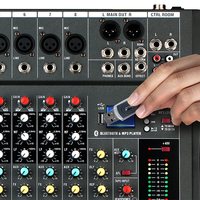 Système de sonorisation CT8 à 8 canaux, console de mixage audio alimentée, contrôleur de DJ stéréo professionnel, karaoké