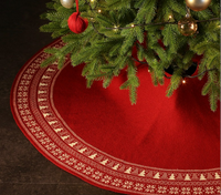 48''jupe d'arbre de Noël rouge accessoires de décoration de la maison décorations d'arbre de Noël décor de Noël jupe d'arbre tricotée