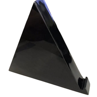 Support triangulaire moderne en acrylique léger avec options personnalisables pour l'affichage de panneaux et d'enseignes