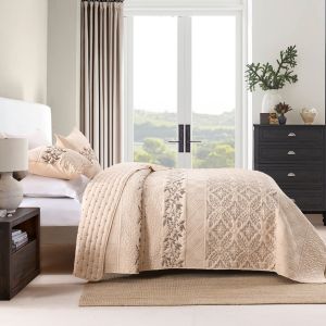 Edredón bordado de nuevo estilo, colcha con patrón hermoso, ropa de cama acolchada lisa, juego de cama suave transpirable - Product Image 3