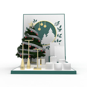 Giáng Sinh Cây Trang Trí Trang Sức Hiển Thị Đạo Cụ Bán Buôn Hiển Thị Pu Leather <span class=keywords><strong>Jewelry</strong></span> <span class=keywords><strong>Display</strong></span> <span class=keywords><strong>Set</strong></span> Và Thiết Kế Logo - Product Image 1