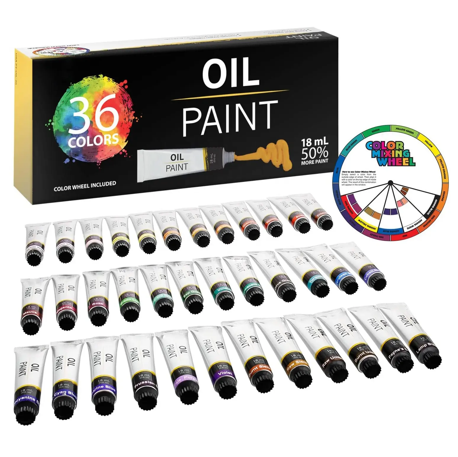 Künstler Ölfarbe Set 24.12.36 Farben Ölfarben Rich Vivid Colors für Künstler, Studenten, Anfänger