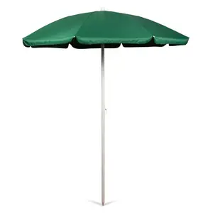 6ft Sombrillas De Playa Tilt Mechanism Metal Pole Outdoor Seaside Fiberglass Ribs Folding Sun Beach Umbrella Garden Umbrella