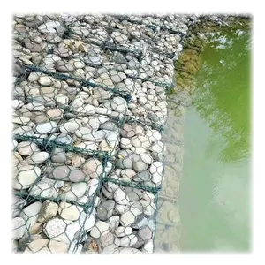 用于河岸保护的高品质80x100聚氯乙烯涂层石笼床垫