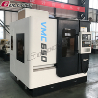 Centre d'usinage vertical GOLDCNC VMC650, mono-axe, haute rigidité, BT40, système de commande CNC KND, haute précision, robuste