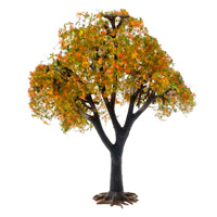 Arbre miniature multi-couleurs HO et N pour diorama, maquette ferroviaire, table de sable - Matériel DIY