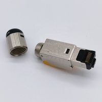 Colokan Modular Rj45 nirkabel FTP 8P8C berpelindung Cat7 Cat8 colokan terminasi bidang