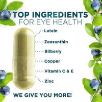 Vitamines pour les yeux à la lutéine et au zéaxanthine, biologiques, végétaliennes, en marque blanche, pour adultes de 40 ans et plus, soutien de la vision, bien-être maculaire, 60 gélules, OEM ODM