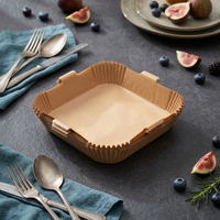 Papier de cuisson spécial pour friteuses à air, résistant à l'huile, imperméable, résistant à la chaleur et épaissi, personnalisable