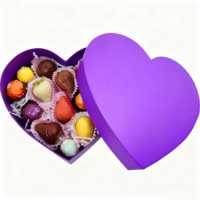 Manufacture Boîtes en papier en forme de coeur pour le sucre Logo personnalisé Boîte à bonbons en papier Kraft Échantillon gratuit Couvercle et boîte en papier de base