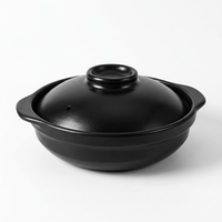 Casseroles en céramique – Qualité professionnelle, résistantes aux hautes températures, design moderne et minimaliste pour cuisinières à gaz et flammes nues, peu profondes
