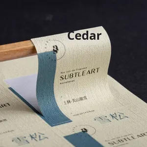 Matte Fabric Texture Auto-adesivo Logo Adesivos personalizados QR Code Etiquetas Embalagem Selagem Adesivos Impressão Códigos de barras Impressão - Product Image 3