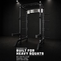 Rack de Squat Multifonctionnel avec Barre de Traction et Supports de Rangement pour Usage Domestique et Commercial en Salle de Sport – Équipement de Fitness et de Musculation
