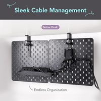 Panneau de séparation de bureau court à clipser sur panneau perforé, sans perçage, pour organisation de bureau, présentoir et rangement