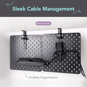 Penyekat Ruangan Pendek Model Pegboard, Tanpa Bor, Pembatas Ruangan Kantor, Papan Organisasi Meja, Rak Penyimpanan & <span class=keywords><strong>Display</strong></span> - Product Image 4