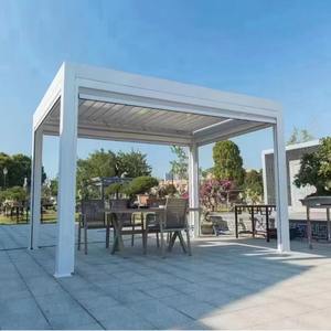 <span class=keywords><strong>Pergola</strong></span> extérieure moderne de haute qualité en aluminium étanche persienne de jardin en métal - Product Image 1