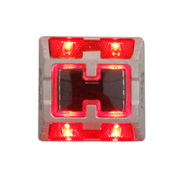 Balise solaire LED pour route, réflecteur de sol, yeux de chat, réflecteurs de nuit clignotants, panneaux routiers, signalisation de circulation à haute intensité