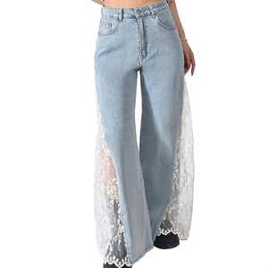 Best Style <b>Women</b> Wide Leg <b>Jeans</b> Pant Straight Wide Leg <b>Jeans</b> Pant In Low Price Wide Leg <b>Jeans</b> Pant - Product Image 1