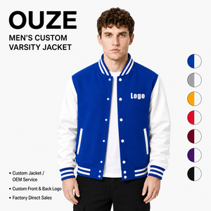 Giacche Varsity da Uomo Taglie Forti <span class=keywords><strong>2022</strong></span>, Personalizzabili con Logo, Giacche Letterman Semplici, Fornitura all'Ingrosso ODM - Product Image 1