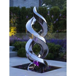 Escultura de Acero Inoxidable Art Deco para Exteriores ANW2198, Obra de Arte Decorativa de Metal Personalizada 304 316 - Product Image 2