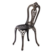 Chaise de salle à manger de jardin pour balcon table basse extérieure en aluminium coulé ensemble de 3 pièces pour jardin