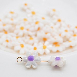 Nuovo Design Perline a Forma di Fiore in Madreperla da 10mm, Perline Daisy in Madreperla all'Ingrosso per Fai da Te - Product Image 5