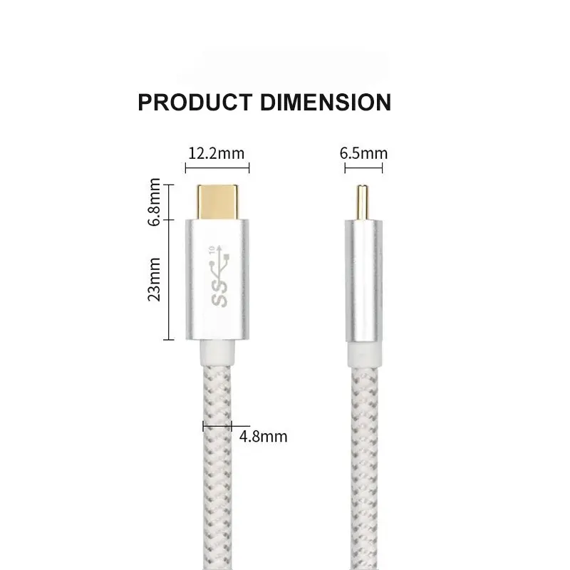 ULT-unite 10Gbps Data Transfer 60W Fast Charging 4K Video 1m 2m USB 3.2 Gen 2 Type C To Type C Cable