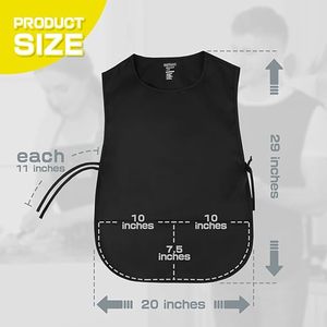 Delantales de Trabajo Impermeables de Poliéster con Logotipo Personalizado de Alta Calidad, Delantales de Salón y Barbería con Bolsillos - Product Image 2