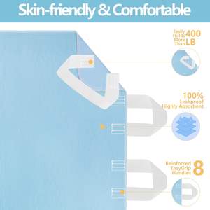 Coussinets pour incontinence lavables personnalisés Coussin de lit imperméable avec positionnement réutilisable pour personnes âgées, enfants et adultes - Product Image 4