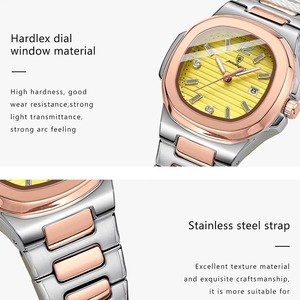 Reloj de Cuarzo de Lujo para Mujer, Resistente al Agua, Luminoso, con Fecha, Caja Cuadrada de Aleación de 31 mm, Correa de Cuero Estilo Ejecutivo, Shanghai - Product Image 2