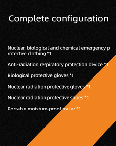 <span class=keywords><strong>Traje</strong></span> de Protección de Material PP No Tejido, Ropa de Seguridad <span class=keywords><strong>Nuclear</strong></span>, Biológica y Química, Característica Ignífuga, para Situaciones de Emergencia - Product Image 6