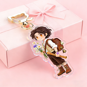 <span class=keywords><strong>Porte</strong></span>-clés en acrylique personnalisés avec logo imprimé, design époxy brillant, pour cadeaux - Product Image 2