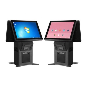 18.5 21.5" Touch Screen Desktop Self Service Order Payment Kiosk <b>With</b> 80mm <b>Printer</b> <b>Scanner</b> - Product Image 3